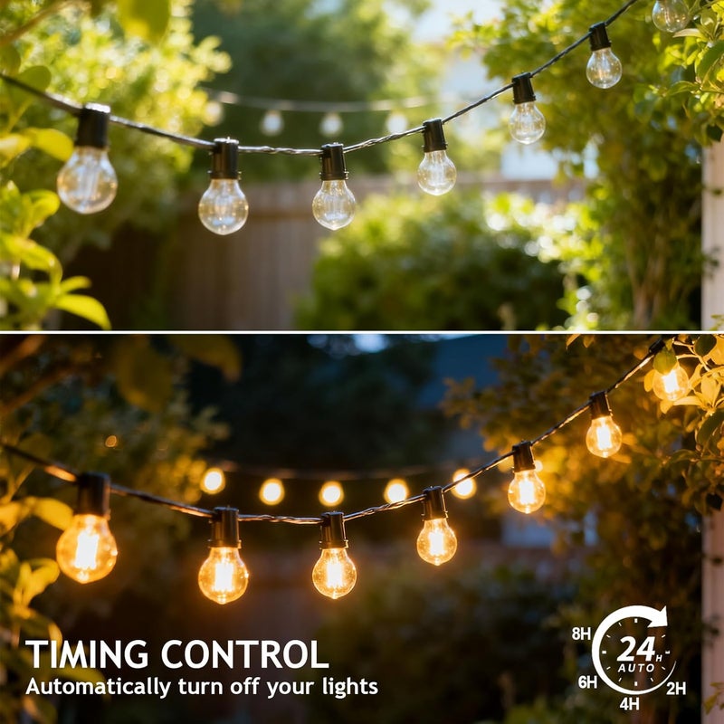 Comyan Outdoor Dimmer for String Lights,Plug-in Dimmer Switch 100FT Remote Control & Timer (2H/4H/6H/8H),Waterproof Light Dimmer for Outdoor & Indoor Use,Compatible with Dimmable LED/Tungsten/Patio Lights - Image 4